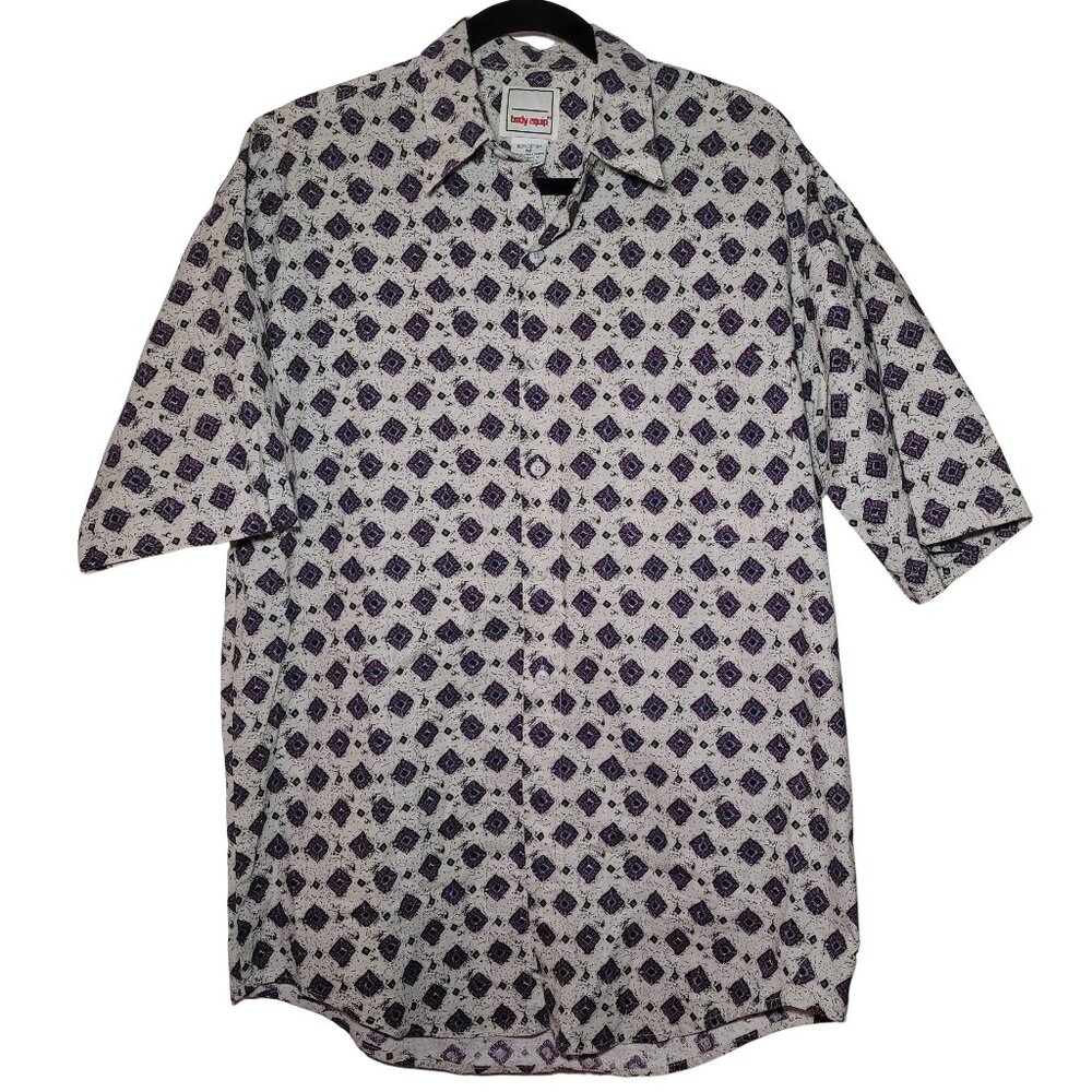 Vintage 90s Body Equip Short Sleeve Collared Button Up, Men's Medium